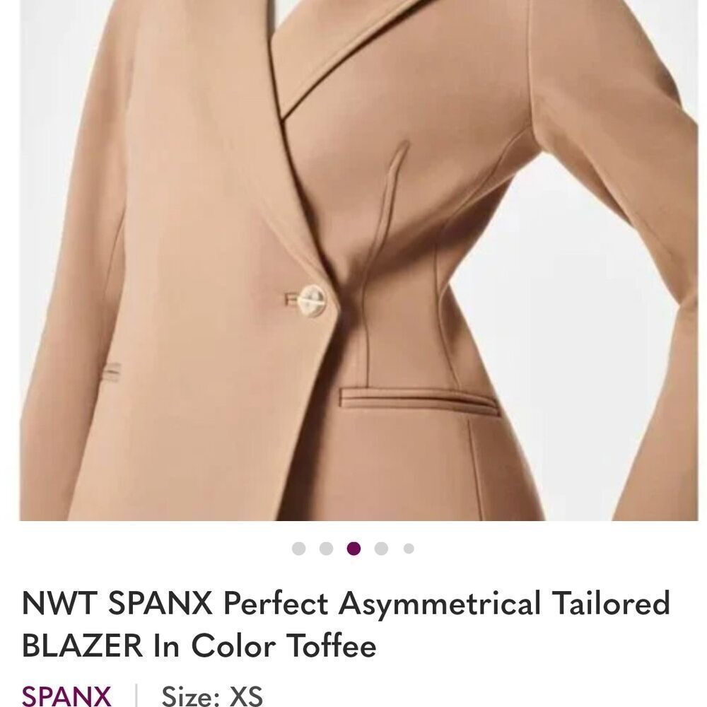 SPANX Women's Tan Blazer Jacket - Picture 15 of 15